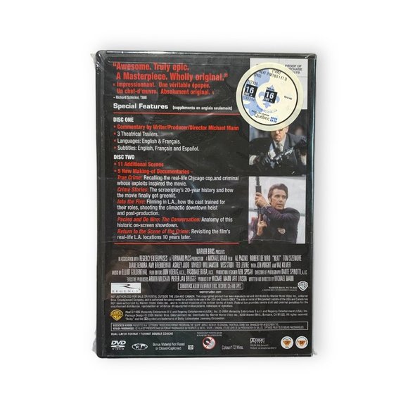 🍃2/$20🍃Heat (DVD, CA 2-Disc Special Edition) Al Pacino, Robert, De Niro-SEALED - Picture 4 of 5